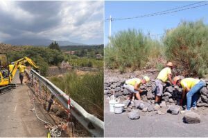 Adrano, alle Vigne avviati i lavori per il risanamento delle strade ‘bivio Sicilò’ e ‘Feliciosa-Gallo Bianco’: esulta il Comitato