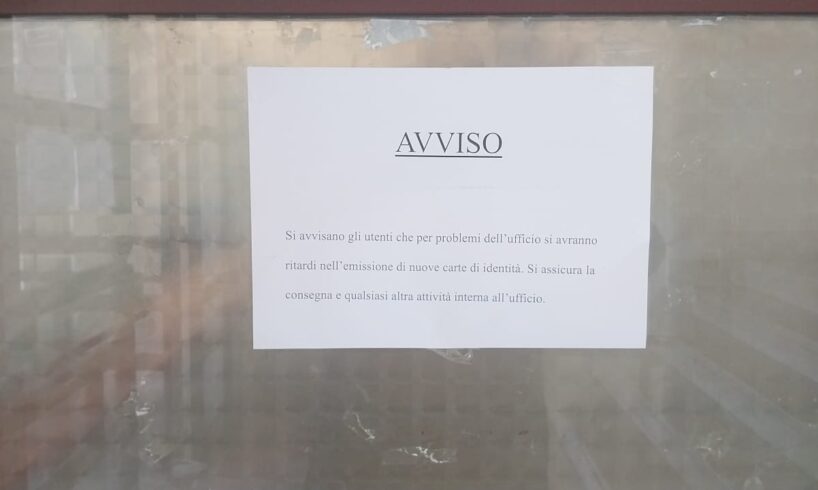 Paternó, disagi allo sportello carte d’identità elettroniche: pochi operatori