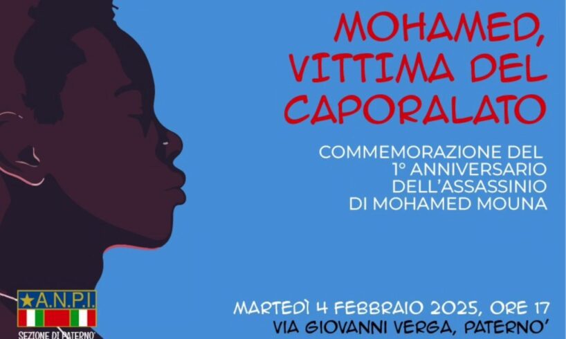 Paternó, a un anno dalla morte si ricorda Mohamed vittima del caporalato