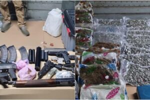 Catania, armi e 60 kg di droga in un garage del quartiere Picanello: anche 2 Kalašhnikov e una penna pistola (VIDEO)