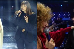 Sanremo, a Giorgia e Annalisa la serata delle cover: e Marcella Bella abbraccia il fratello Gianni