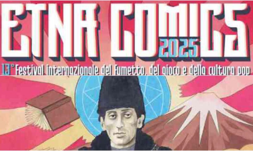 Catania, dedicato a Franco Battiato il manifesto di Etna Comics 2025: opera del disegnatore Igort