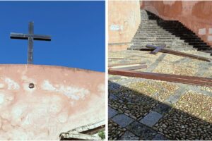 Paternò, vandali danneggiano 2 croci sul sagrato della collina storica: cittadini indignati