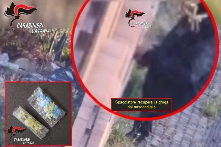 S. M. di Licodia, arrestati in 4 per spaccio di droga: il ‘deposito’ in contrada Scannacavoli (VIDEO)