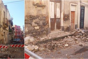 Paternò, crolla abitazione disabitata in via Falconieri: il boato allarma i residenti