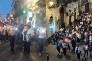 Paternò, in tanti alla fiaccolata antiviolenza: “Città sia vivibile, aperta e viva”
