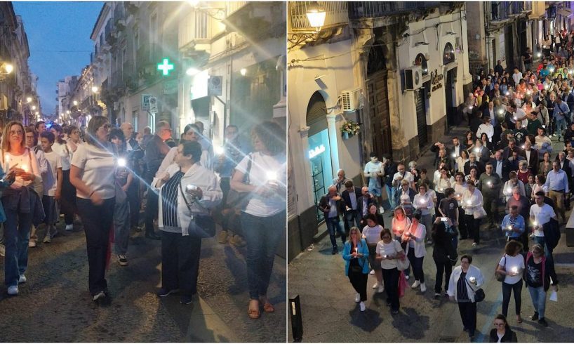 Paternò, in tanti alla fiaccolata antiviolenza: “Città sia vivibile, aperta e viva”