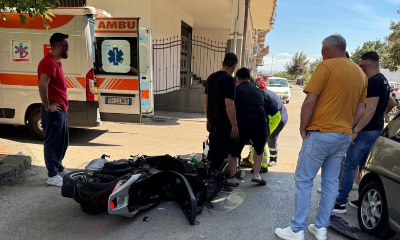 Incidente a Paternò tra auto e scooter: centauro in elisoccorso al Cannizzaro