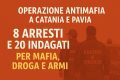 Operazione antimafia a Catania e Pavia: 8 arresti, 20 indagati per mafia, droga e armi