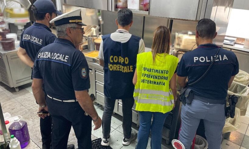Catania, maxi-controlli della task force in piazza Europa: chiusure, sanzioni e alimenti distrutti