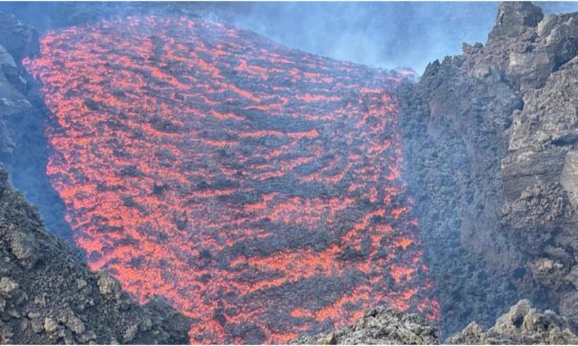 Etna, colata ancora attiva a quota 2770: flusso lavico si estende per 500 metri verso Sud