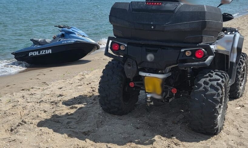 Catania, 56enne arriva in spiaggia con il quad e si tuffa in mare: scatta il sequestro