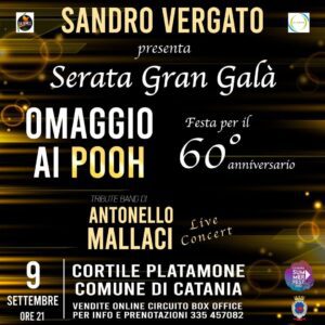 Catania celebra i 60 anni dei Pooh: serata evento con Sandro Vergato e la tribute band di Antonello Mallaci