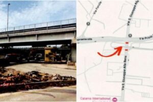 Catania, dal 19 al 21 i lavori di demolizione cavalcavia in via San Giuseppe La Rena: modifiche alla viabilità