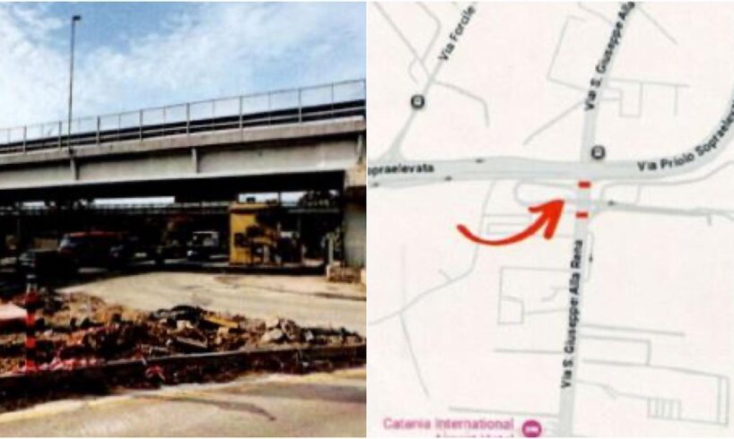 Catania, dal 19 al 21 i lavori di demolizione cavalcavia in via San Giuseppe La Rena: modifiche alla viabilità