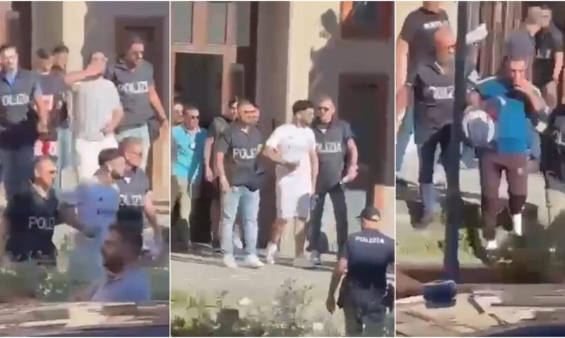 Adrano, la “sfilata” degli arrestati del blitz della Polizia: il VIDEO con le immagini