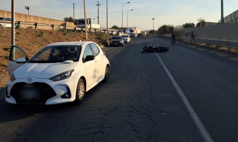 Belpasso, incidente a Piano Tavola: ferito motociclista