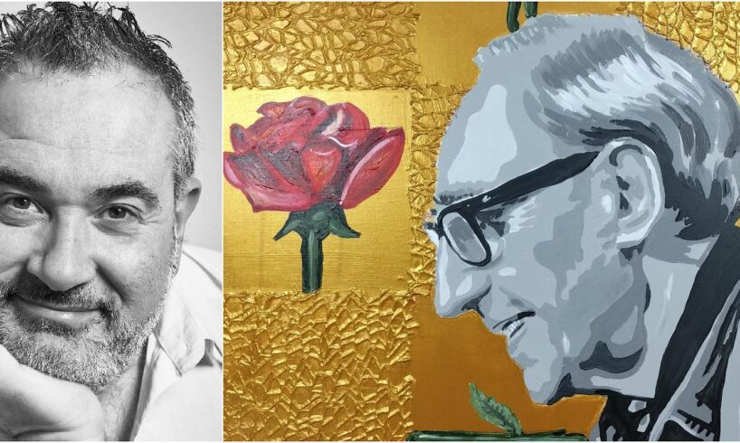 L’artista biancavillese Ardizzone celebra Battiato con un'opera pop: dalle rose all’oro sacro