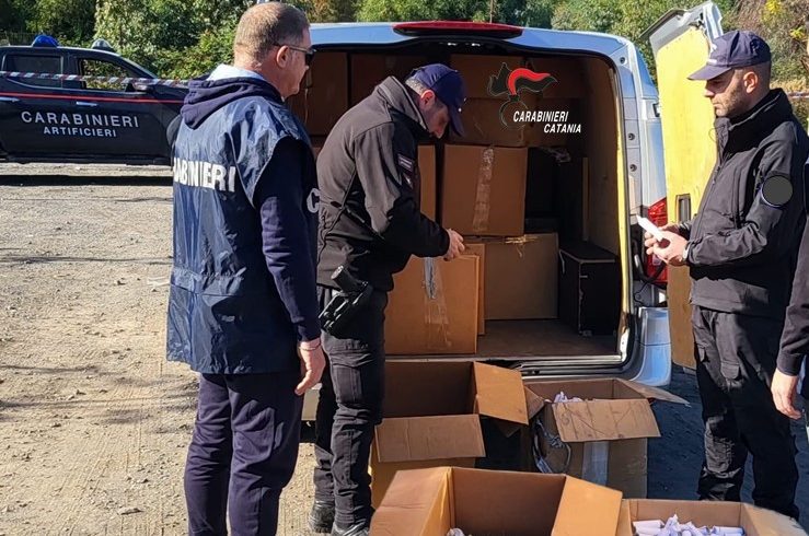 Catania, sequestrati quasi 730 chili di esplosivi a Catania: due arresti in flagranza