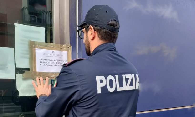 Catania, sigilli a centro scommesse di via Palermo: ‘ritrovo di pregiudicati’ chiuso per 7 giorni