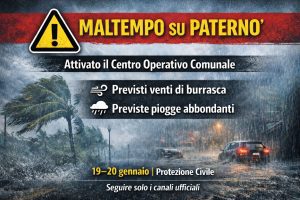 Maltempo in arrivo a Paternò, attivato il Centro Operativo Comunale