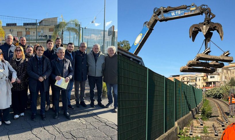 Misterbianco, al via la rinascita della ex Circumetnea: binari rimossi per la nuova pista ciclo-pedonale