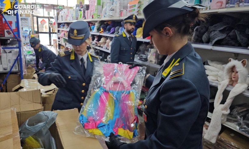 Misterbianco, sequestrati oltre 120.000 prodotti pericolosi per bambini