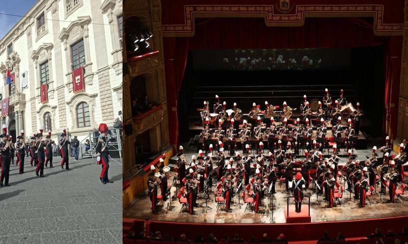 Catania, la Banda dei Carabinieri apre i festeggiamenti di Sant'Agata tra il palcoscenico del Bellini e le strade cittadine