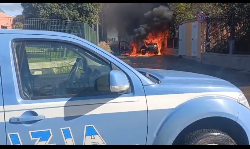 Catania, furto di rame finisce in fiamme: auto distrutta e arresto lampo di un 43enne