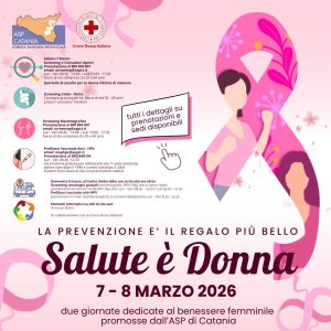 "Salute è Donna": l'Asp di Catania si mobilita per la prevenzione al femminile il 7 e 8 marzo
