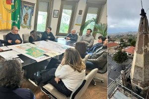 Terremoto Ragalna, sopralluogo della Protezione Civile: "Urgente la rimozione delle parti pericolanti del campanile"