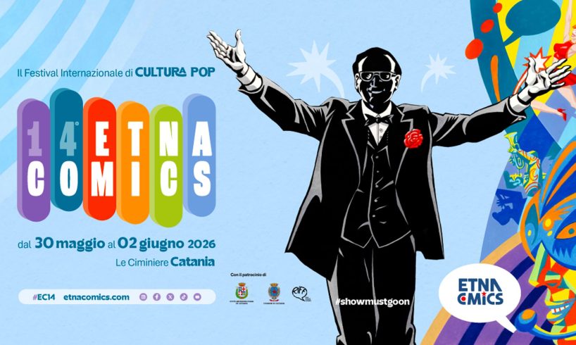 Catania, Pippo Baudo protagonista del manifesto di Etna Comics 2026: “Un abbraccio al pubblico”