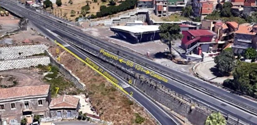 Misterbianco, manutenzione straordinaria sulla rampa della SS 121: gara da 1,1 milioni con scadenza 13 maggio