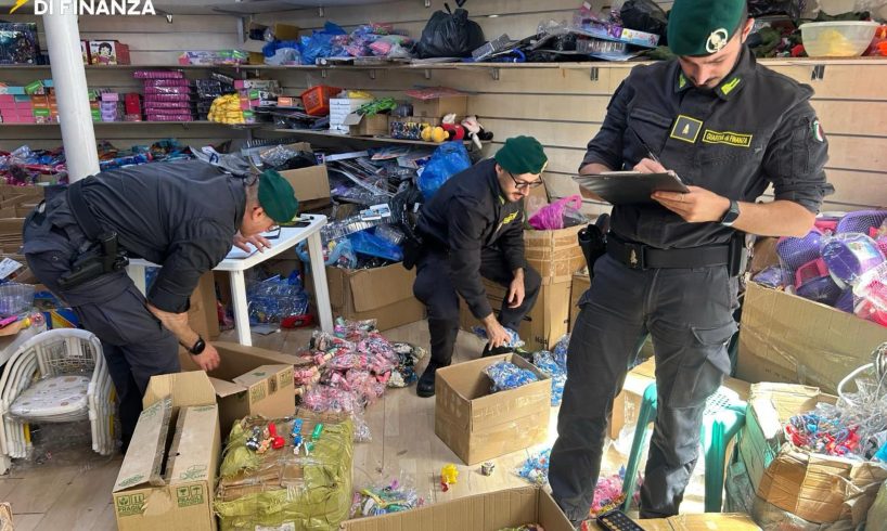 Misterbianco, sequestrati 62mila prodotti falsi: nel deposito griffe di lusso e giocattoli contraffatti