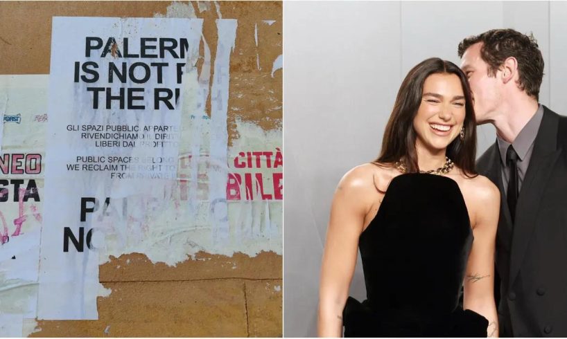 Matrimonio Dua Lipa a Palermo: festeggiamenti blindati tra glamour e proteste. “Città non è in affitto”